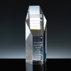 Optical Crystal Award 7.5 inch Elgin Column, Single, Velvet Casket