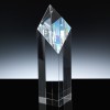 Optical Crystal Award 9 inch Fort William, Single, Velvet Casket