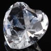 Optical Crystal 2.25 inch Engraved Heart Forever Always, Single, Blue Velvet Lined Casket