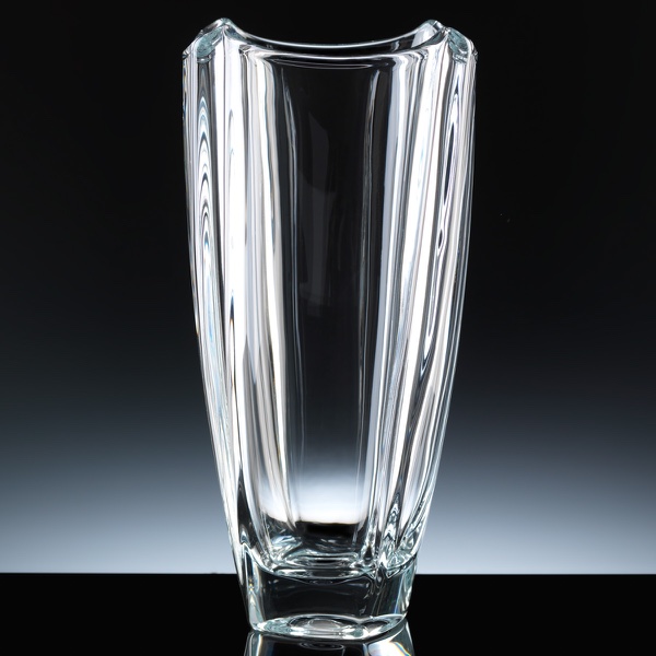 Bohemia Colosseum Crystal Vase 12 inch, Single, Blue Boxed