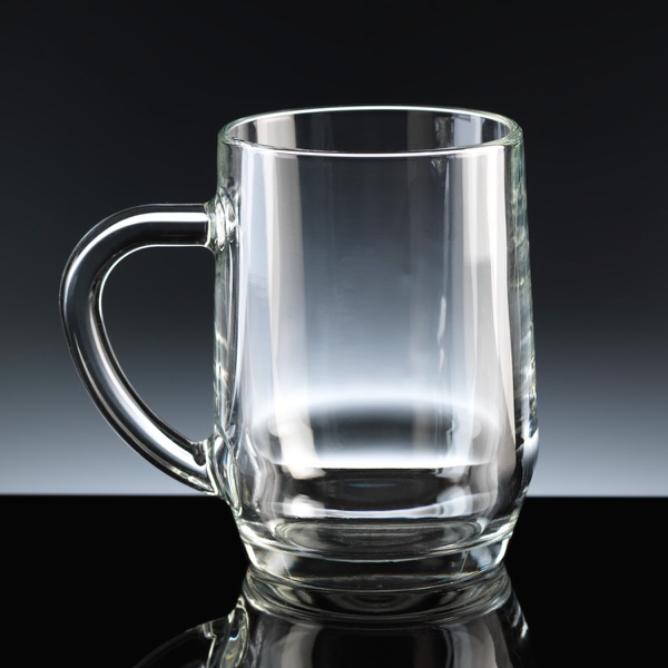 Haworth Heavy Glass 10oz Beer Tankard, Single, Satin Boxed