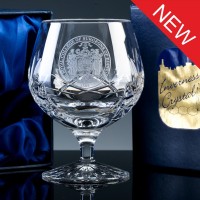 Inverness Crystal Traditional Panelled 24% Lead Crystal 10oz Brandy, Single, Satin Boxed