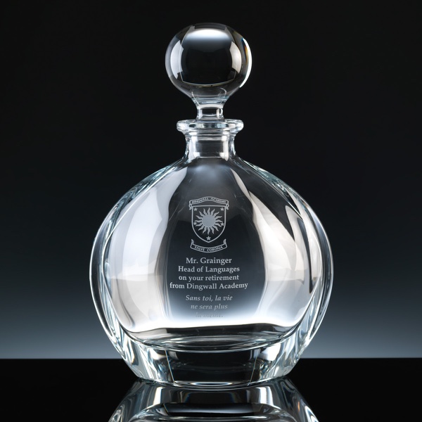 Modern Orbit 800ml Spirit Decanter, Single, Blue Boxed